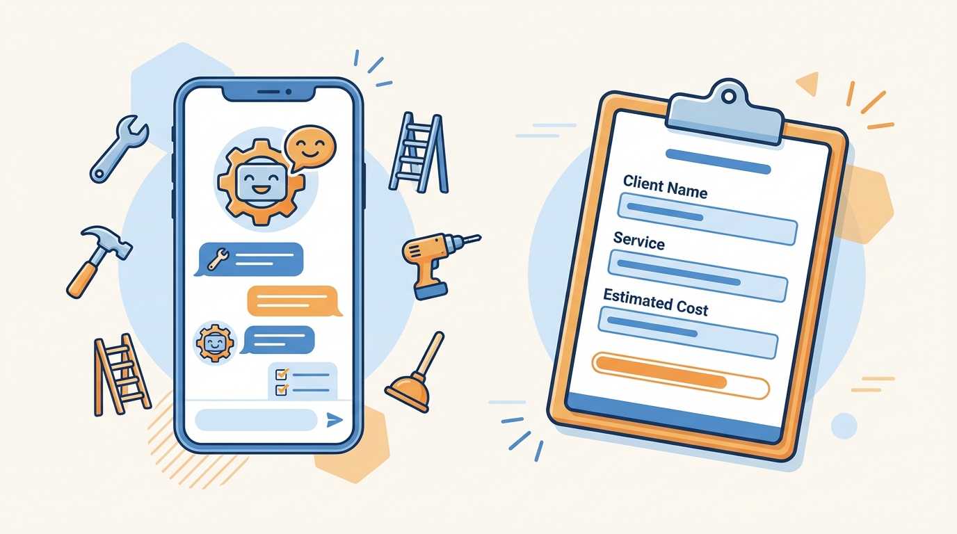 Handwerker: Wie ein KI-Chatbot Ihre Angebotsanfragen bearbeitet, während Sie auf der Baustelle sind